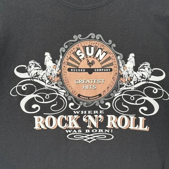 Sun Records Shirt Mens Large Black Unisex Rockabilly Memphis Rock N Roll Music - Picture 7 of 10